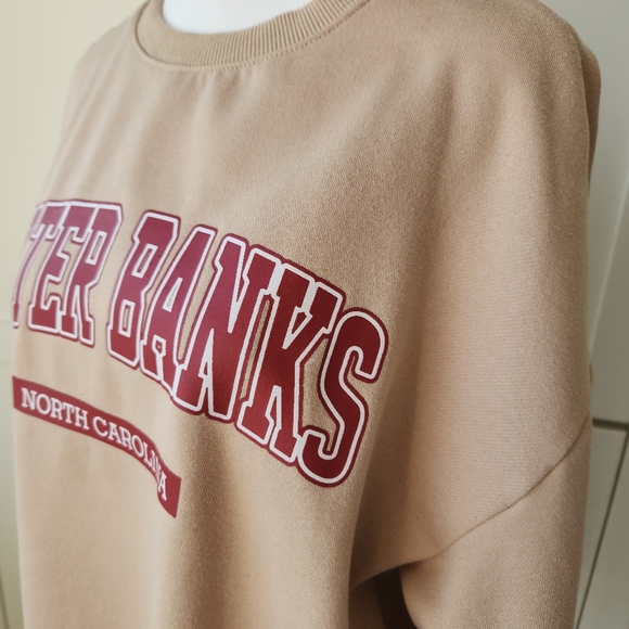 Outer Banks North Carolina Crewneck Graphic Sweatshirt Long Sleeve Medium - Picture 5 of 16